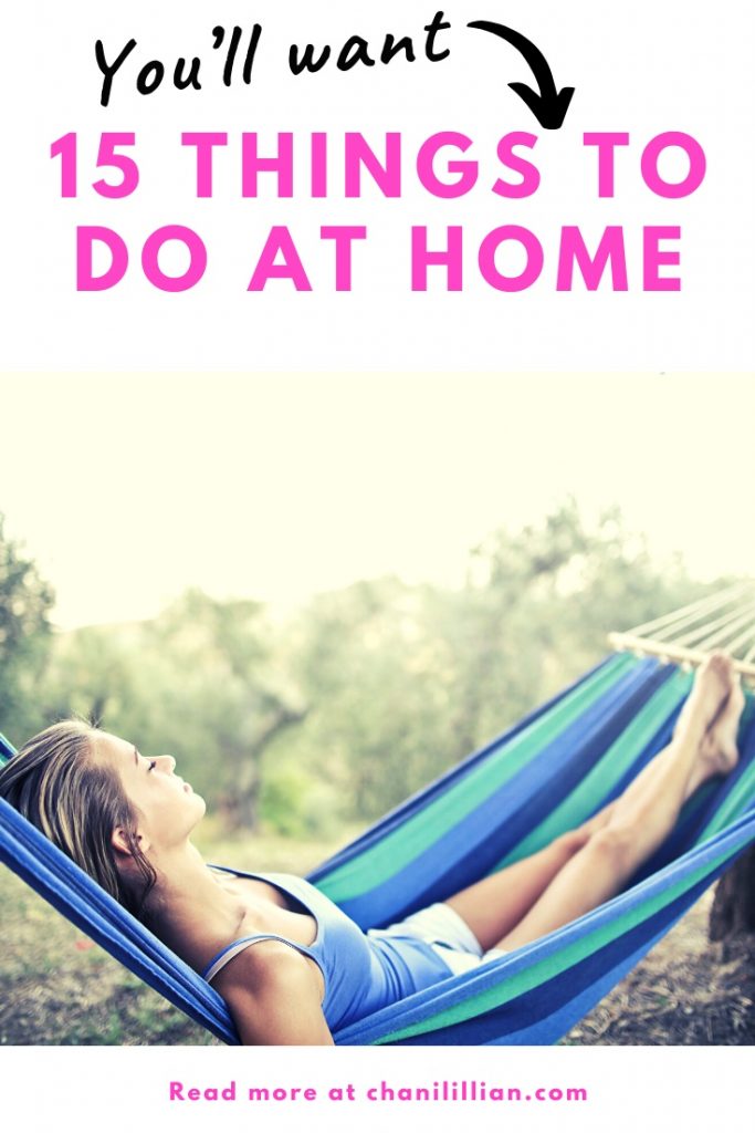 Girl laying on hammock