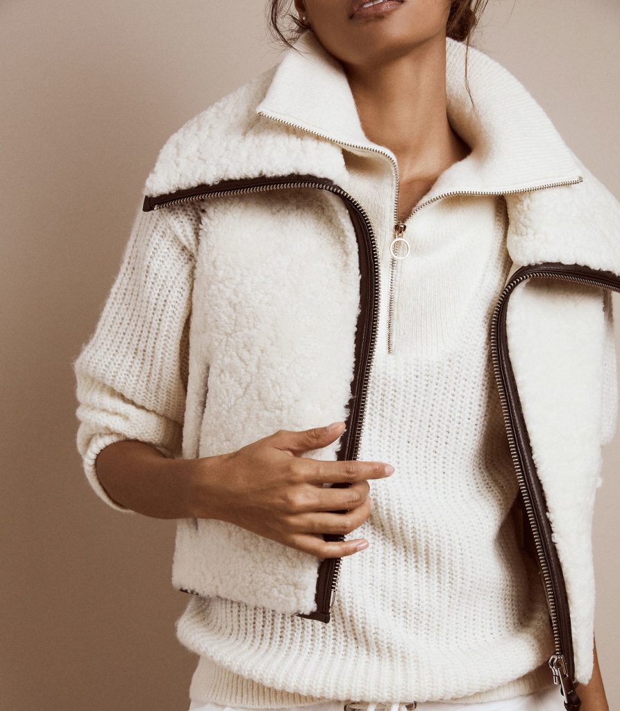 Reiss Autumn/Winter 2020 Super soft shearling gilet