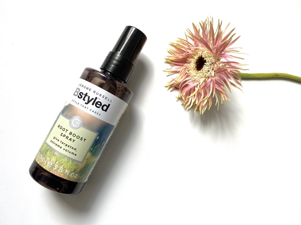 BStyled Root Boost Spray with pink flower